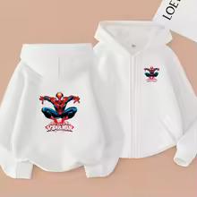 Kids Zipper Style Coat Fashion Animation Film Sweatshirt Clothing Boys Girl 3-12 Yrs Hoodie Long-Sleeved Casual Charming Clothes
