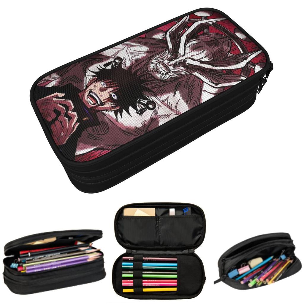 Jujutsu Kaisen Anime Sorcier Maudit Mahoraga Trousse pour Enfants Boîte à Crayons Scolaire Sac à Crayons Fournitures de Papeterie Sac Porte-Crayons
