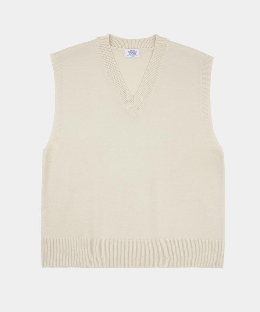 Lettercomo City Boy V-Neck Knit Vest_Ivory