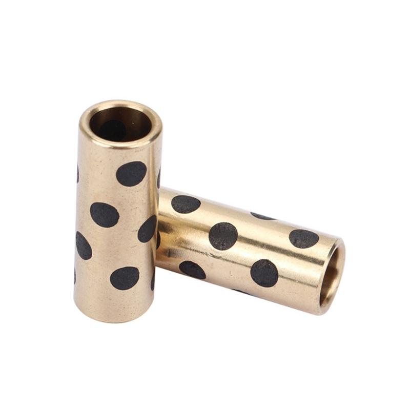 Oilless Brass Brass Sleeve Sintered Bushing Lubricated Bearings For Highly Temperature Applications 4Pcs/Set