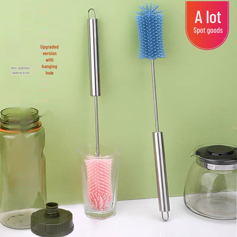 Rotating Long Handle Kitchen Cleaning Brush for Cups and Bottles