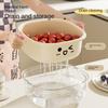 Thickened Fruit Washing Basket Plastic Washing Vegetable Basin Home Use Fruit Tray  Gift
