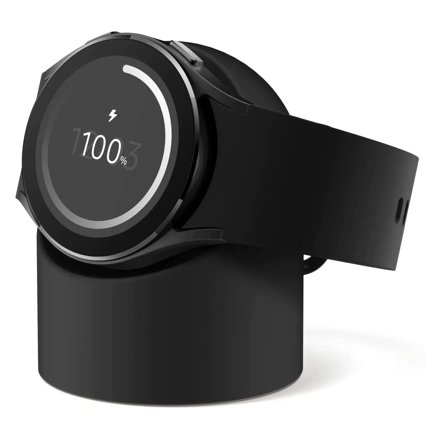 

Silicone Charging Seat For Samsung Galaxy Watch 8 6 4 Classic 46mm 47mm Charging Stand Storage Seat Galaxy 8/7/6/5/4 40mm 44mm Watch 6 Classic 43mm чёрный
