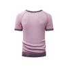 Men's Light Blue Contrast Stripe Trim Crew Neck Raglan Short Sleeve Knit T Shirt