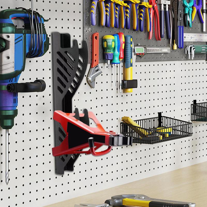 Jack Stand Storage Rack Wall Wall Mounted Steel Jack Stand Holder Vertical Storage Bracket High Load Capacity Space Saving