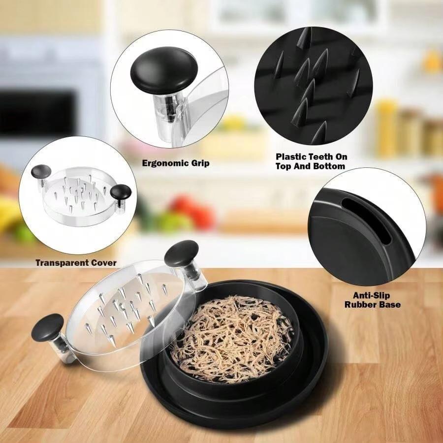 Strumento per sminuzzare il pollo, separare la carne dal petto, macinare la macchina con coperchio per sminuzzare pollo, maiale, manzo
