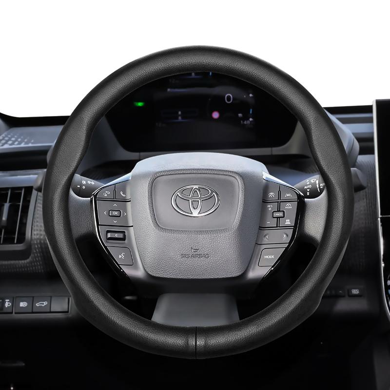 For Toyota 35-36.5cm Round Steering Wheel Cover Ultra-Thin Micro Fiber Leather Camry 86 Scion FR-S GT86 Prius bZ4X Corolla Levin