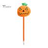 Ergonomic Ballpoint Pen Halloween Pumpkin Gel Ink Pen, 0.7mm Rollerball with Plush Pumpkin, Marker Novelty Black for Party Favors, Gift Supplies
