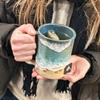 1pc 11/15oz Creative Ocean Shoreline Mug Coastline Couple Cup Coffee Cup Mug Souvenir Gifts
