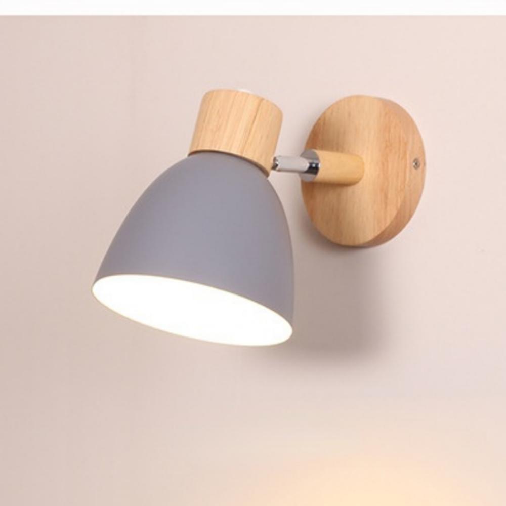 Minimalist Macaroon 6 Color Steering Head E27 Nordic Wall Lights Bedside Wall Sconce Modern Wall Light for Bedroom Nordic