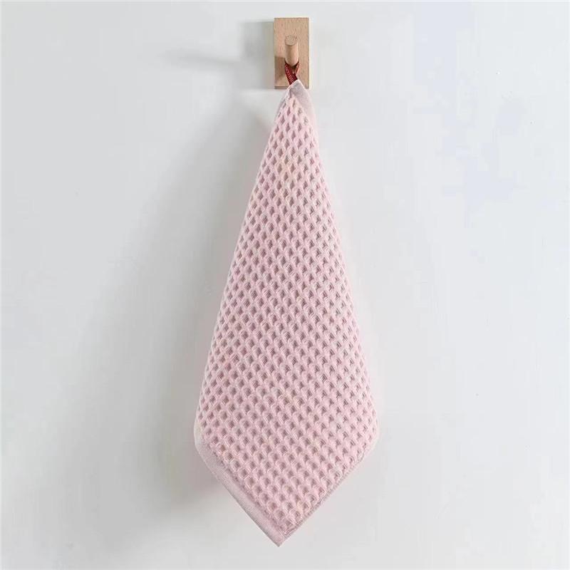 1Pc 35x35cm Waffle Solid Color Cotton Soft Absorbent Children Adult Family Bathroom Face Towel Home Life