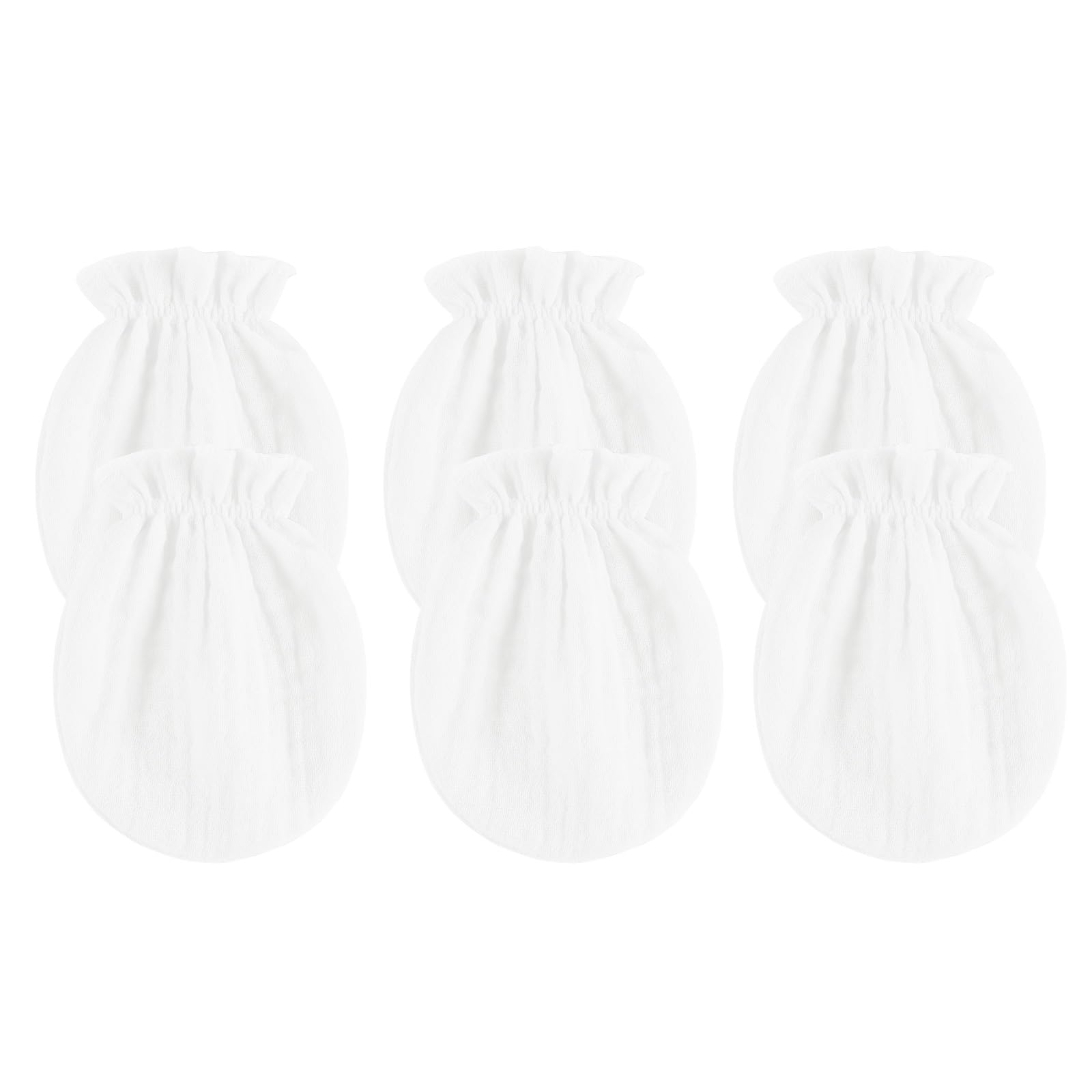 

Baby Scratch Newborn to 6 Set of White [MOMSMENU] Mittens, Newborn, Cotton, Spring, Summer, Autumn, Winter, Prevention, Protection, Months, 3, белый