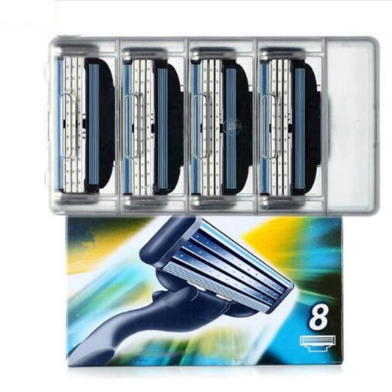 8Pcs/lot Razor Blades,Compatible for Gillettee Mache 3 Machine Shaving Razor Blade