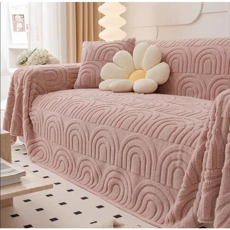 Sofa Cover Fabric with A High-end Feel, Can Be Spread and Covered. Sofa Blanket with A Winter Plush Sofa Towel. New Full Cover Towel