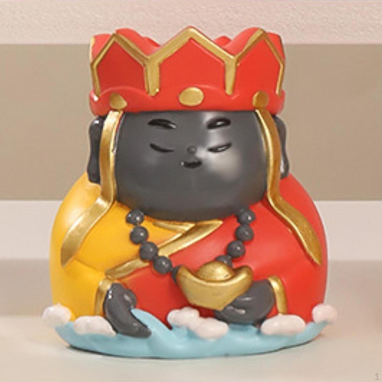 

Artistic Figure Sculpture in Resin, Chinese Figurine as Centerpiece for Office and Home Shelf 6x6.2x6.3 cm красный