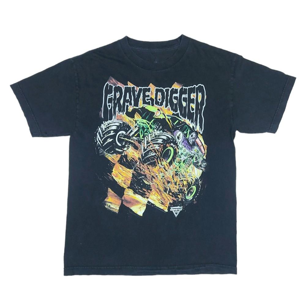 

Grave Digger Monster Jam Licensed Short Sleeve Black TShirt SN283 Unisex T-Shirt L