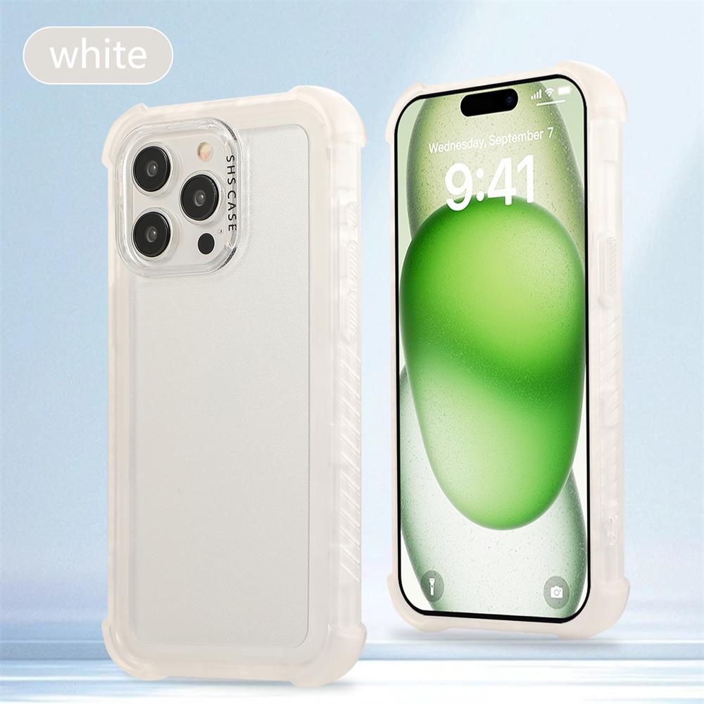 Luxury Matte Candy Colorful Shockproof Armor Phone Case For iPhone 16 15 14 Plus 13 12 Pro Max Transparent Hard PC Bumper Cover