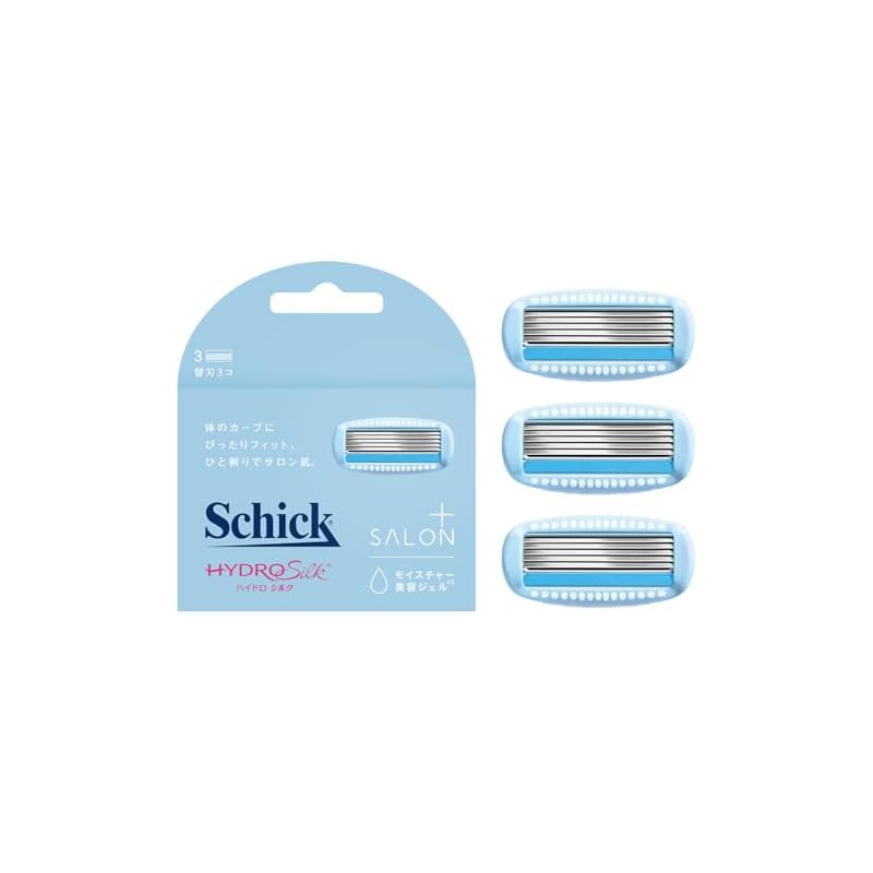 Schick Hydro Silk Salon Plus Replacement Blades (3-pack) with Skin Guard, Women's Razor, White