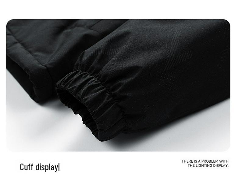 Men's Windproof Waterproof Hooded Jacket with Velvet Lining for Autumn & Winter