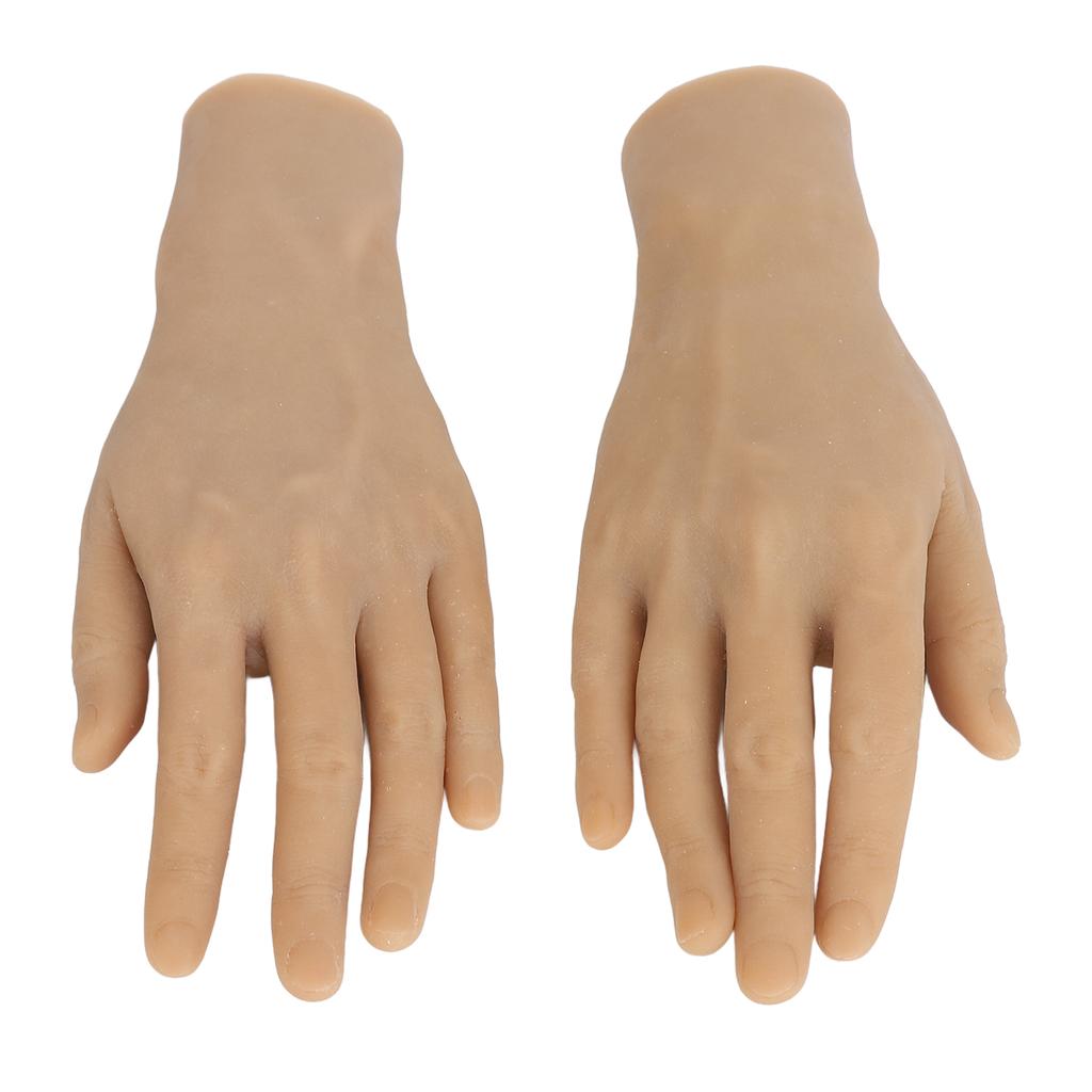 1 Pair Tattoo Practice Hand Reusable Versatile Fake Skin Hand Model for Beginners for Tattoo Training Education