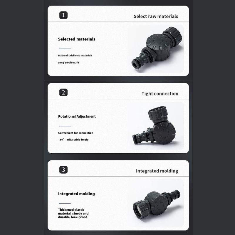 High Strength ABS Faucet Adapter 360 Rotating Flexible Water Tap Connector For Garden Outdoor Irrigation Various Faucets