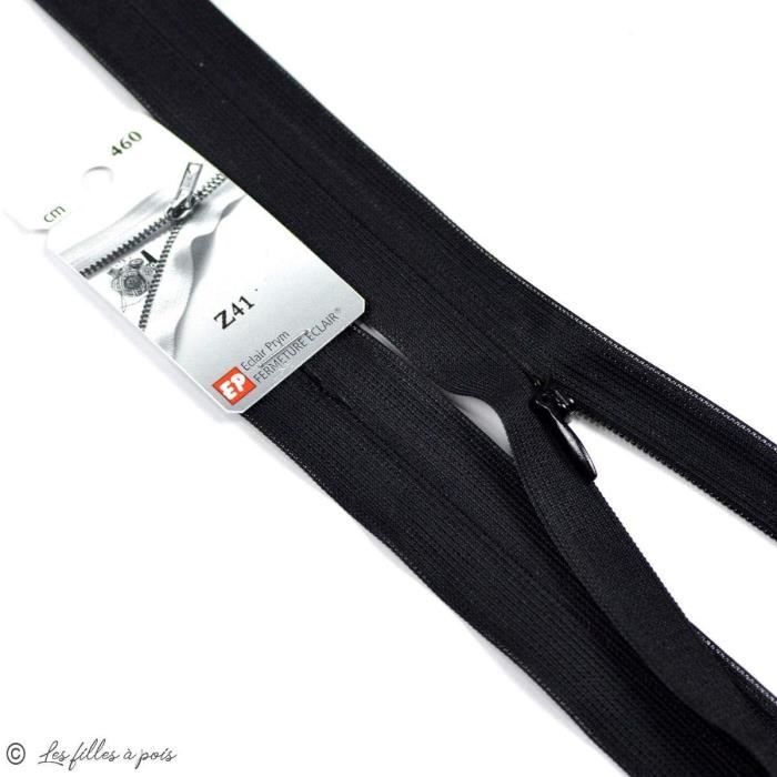 Fermeture Éclair Invisible - ECLAIR PRYM - 60 cm - Oeko-Tex - Couleur: Noir