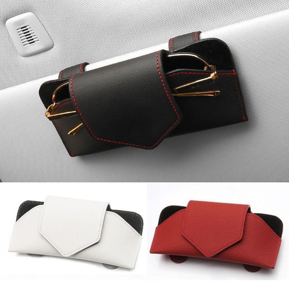 

Эластичный чехол для автомобильных очков из искусственной кожи, держатель для карточек, аксессуары для салона автомобиля