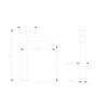 Bateria umywalkowa wysoka WEZER EKO11C-01-BLACK