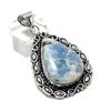 Natural Aquamarine Gemstone Handmade 925 Sterling Silver Pendant 2.17" ETC-14312