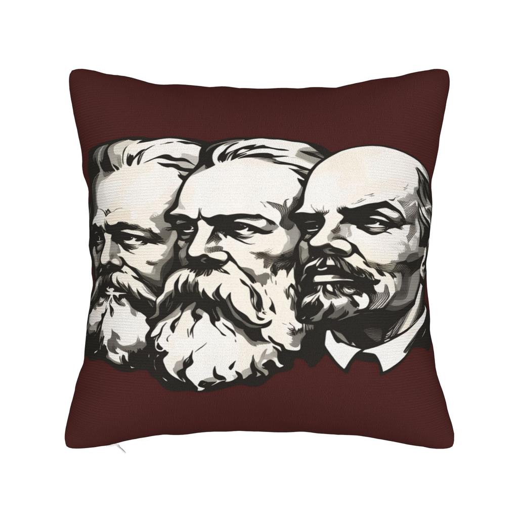 Pillow Cover Karl Marx Engels And Lenin Fashion Pillow Case For Office Car Home Decor Pillowcases