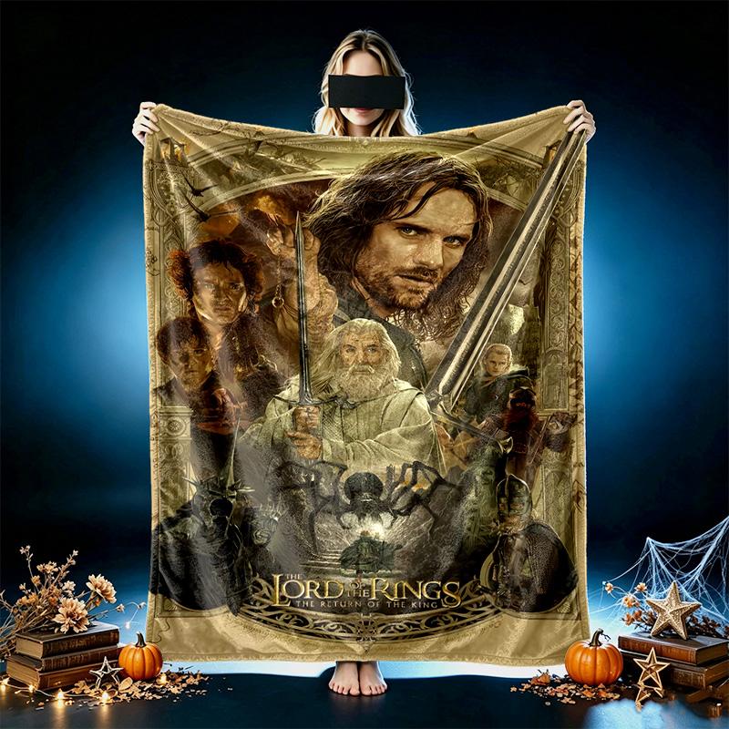 Fantasy Man Portrait Pattern Blanket, Cozy Blanket for All-Season Comfort on Sofas, Beds, Office, Car, Camping and Travel