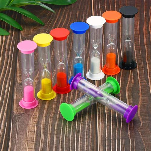 PATIKIL 3-Minute Hourglasses, 4 Pieces Small Hourglasses with Plastic Covers, Countdown Hourglass for Games, Kitchen, Party Favors, DIY Decorations, W