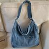 New Denim Shoulder Bag Large Capacity Messenger Bag Tote Bag Commuter Bag Student Bag Tutoring Bag
