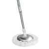 Rotační mop s kulatou hlavou a zesílenou tyčí, s volnýma rukama, obsahuje vodu absorbující mopovou utěrku a kbelík