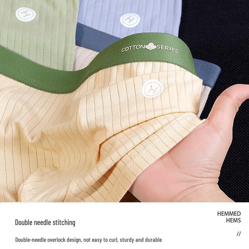 Mian Shisan Men's Pure Cotton Boxer Briefs 4-Pack