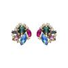 Earrings - LUXENTER - Nyuva - Blue Crystal - 18k Yellow Gold - Length 25.7 Mm
