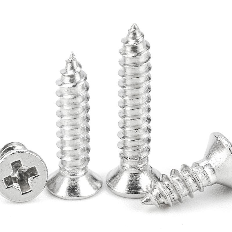 KA Nickel-Plated Cross Flat Head Countersunk Self-Tapping Screws M1-M5