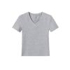 Black v-neck short-sleeved t-shirt women's summer slim-fit front shoulder bottoming shirt with a new top inside