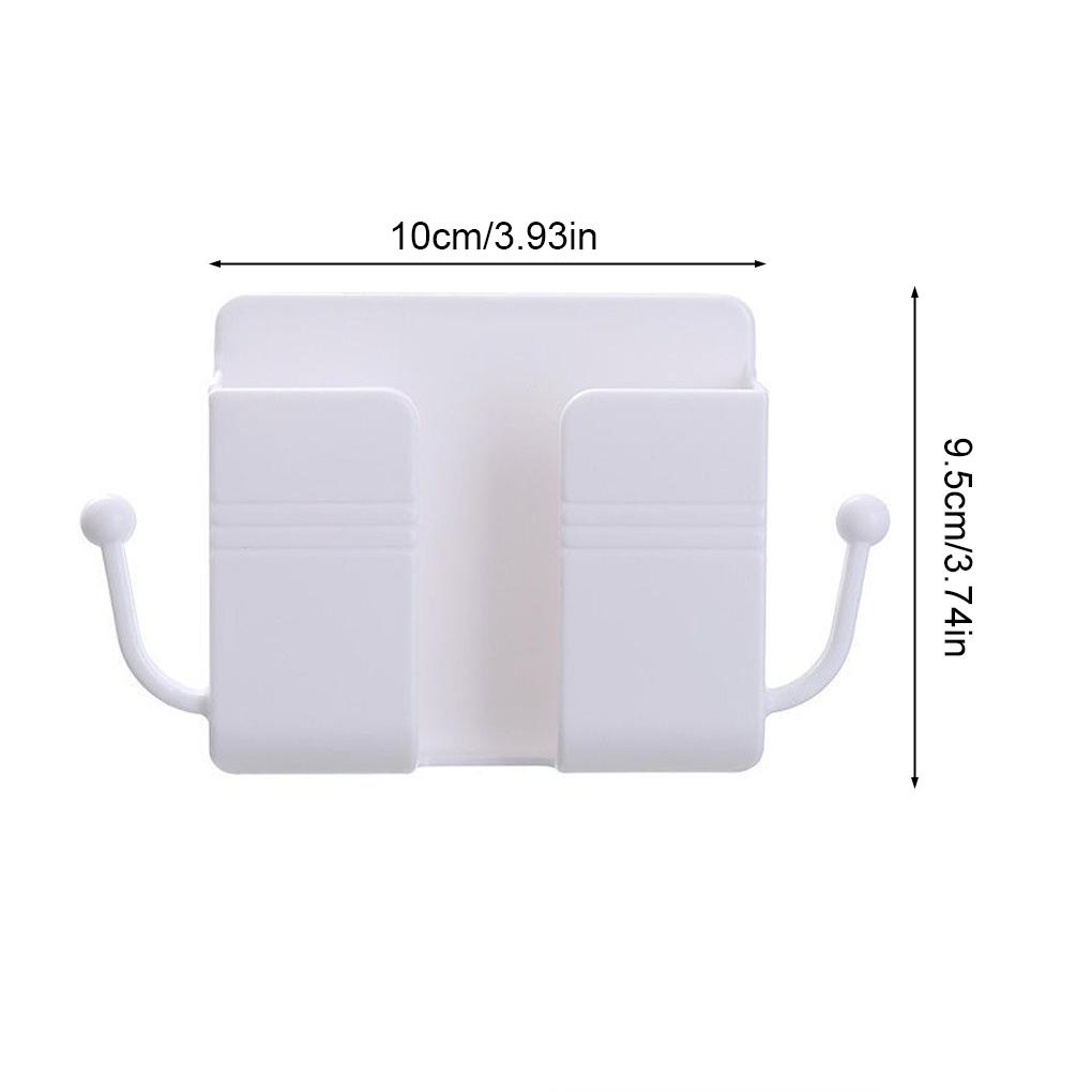 Wandmontierter Telefonladehalter, selbstklebender Fernbedienungs-Organizer, multifunktionaler Schlüsselanhänger, Aufbewahrungsbox für Haushalt und Hotel