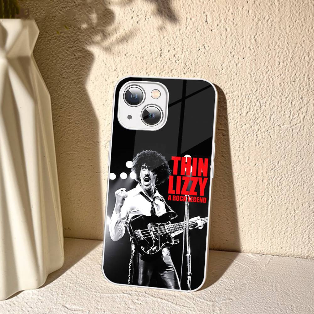 Rock Band T-Thin LizzyS For IPhone 14 13 12 Mini 11 Pro XS Max X XR 14 Plus Tempered Glass Cover