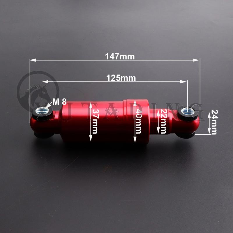 2Pcs 110/125/150mm 750LBS Front &Rear Aluminum Alloy Suspension Shock Absorber For Electric Scooter Bicycle Pocket Bike E-Bike