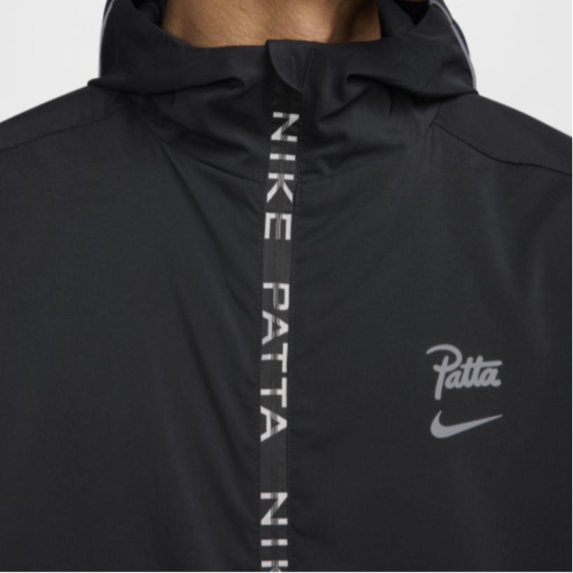 Nike X Patta SS24 Pohodlná Módní Sportovní Bunda s Dlouhým Rukávem Unisex Svrchní Oblečení Černá FJ3088-010