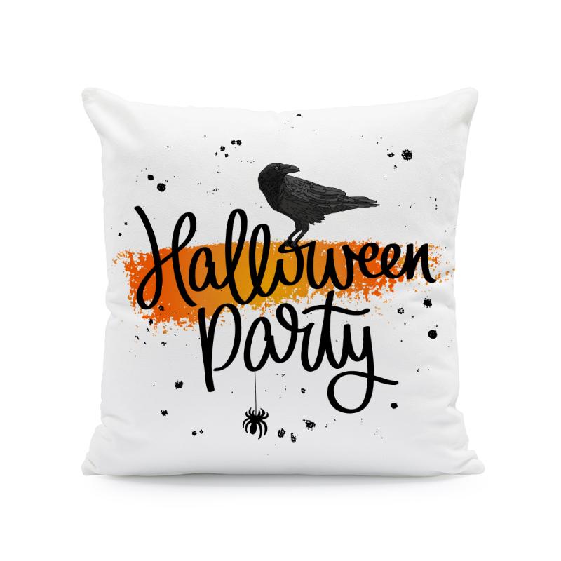

Домашний декор, декоративная подушка, конфеты, черный кот, тыква, ротанг, наволочка Happy Halloween Moon Witch, 45x45 см, Funda de Almohada 40X40CM