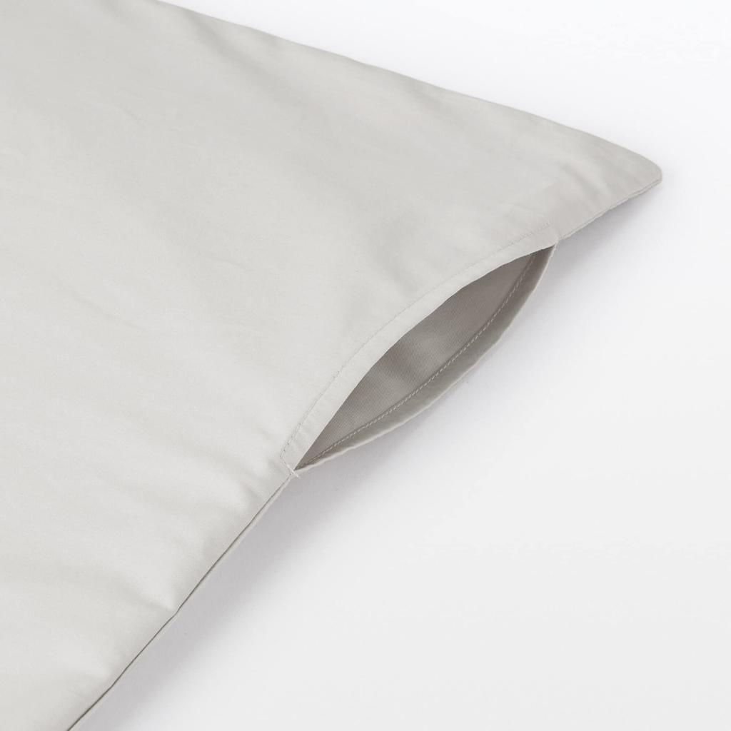 MUJI High-Density Cotton Duvet Cover, Off-White, for Semi-Double Size (170 x 210 cm), Product Number: 12101390, White