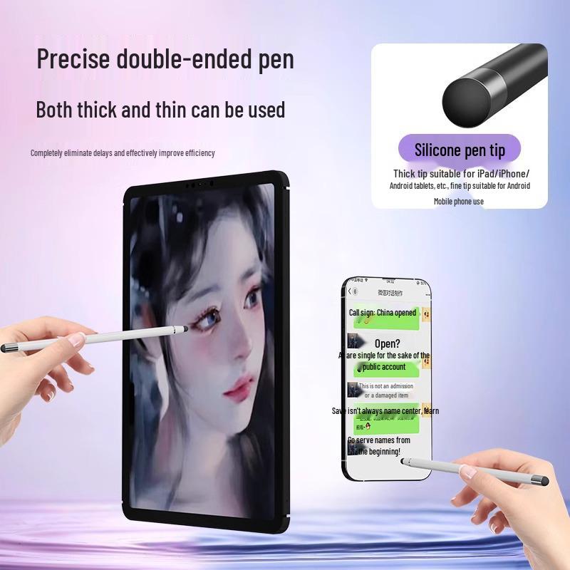 Newcomer Discount: 5 Yuan - Capacitive Touch Screen Stylus with Double-Sided Silicone Tip for Tablets and Phones