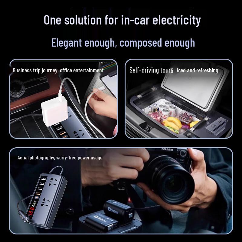 Vehicle Power Inverter with PD Fast Charger