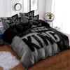 Royal Elegance Crown Duvet Set Black Three-Piece Quilt Set Bedroom Bedding