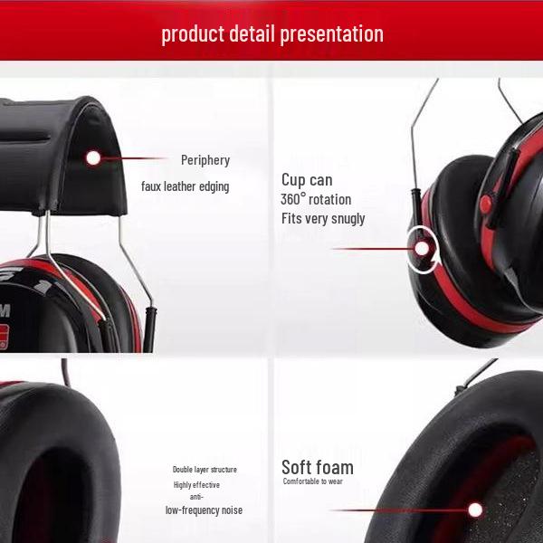 3M X5A Professional Noise-Canceling Over-Ear Earmuffs for Sleep and Study