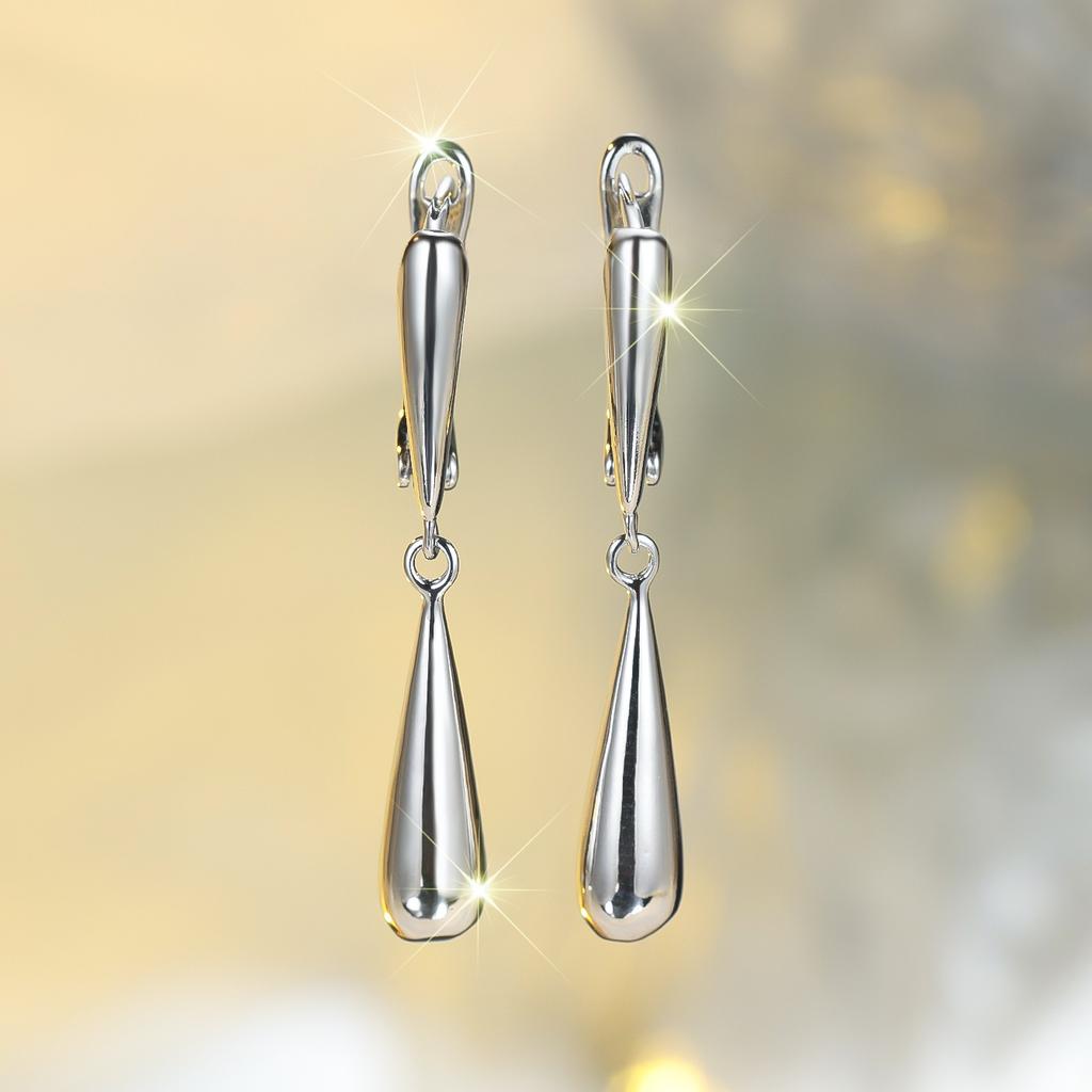 Zircon Stone Hoop Earrings Luxury Female Gold Color Wedding Jewelry For Women