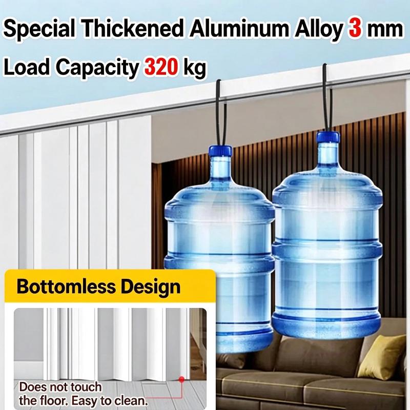 Pvc Accordion Folding Sliding Door Zero Formaldehyde Quiet Magnetic Closure Home Kitchen Bathroom
